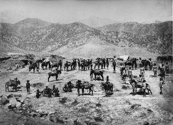 Einheimische Gebirgsbatterie, die Punjab Frontier Force im Kuram-Tal, 1878-80